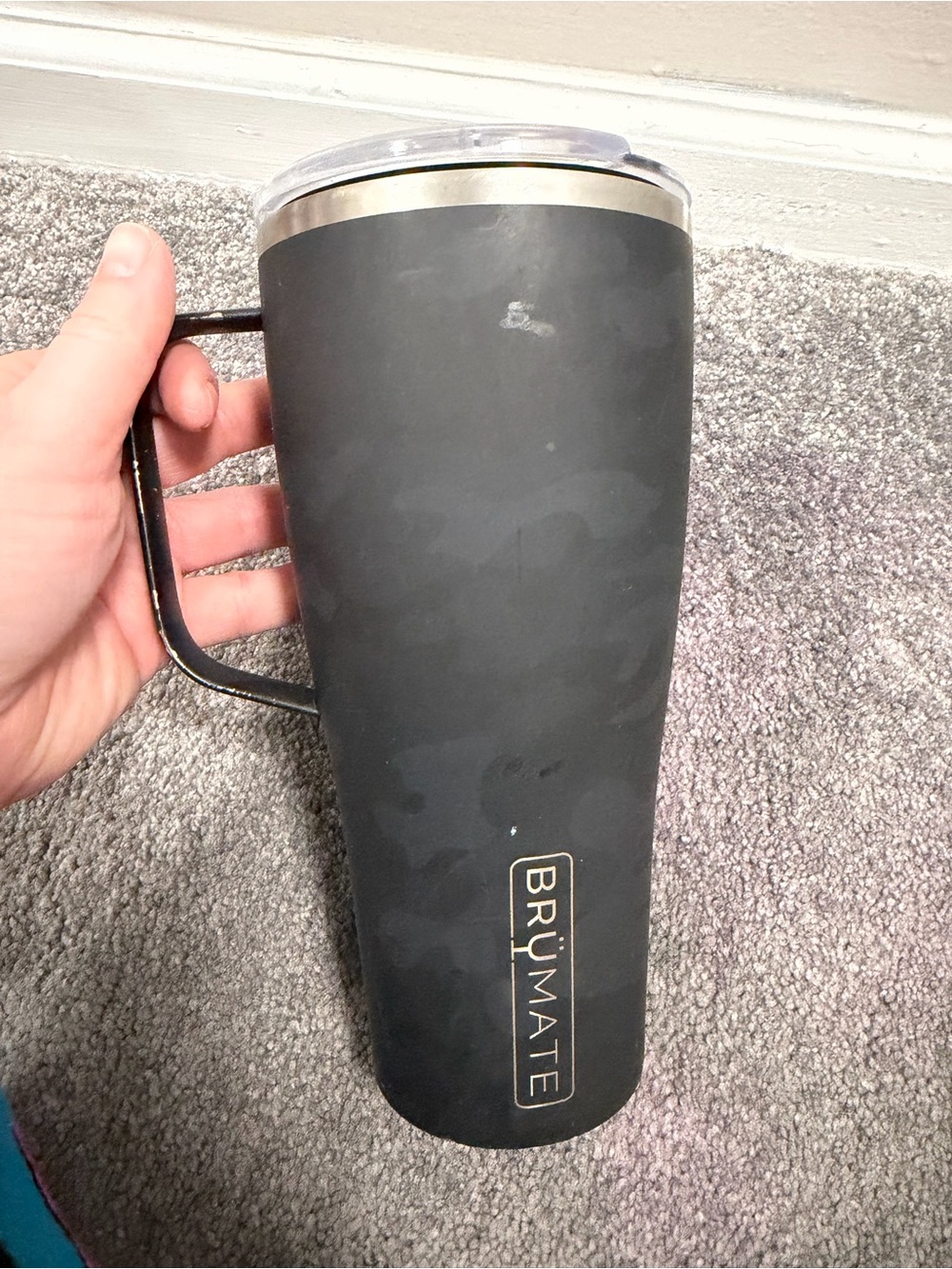 BrüMate Black Insulated Travel Mug with Handle